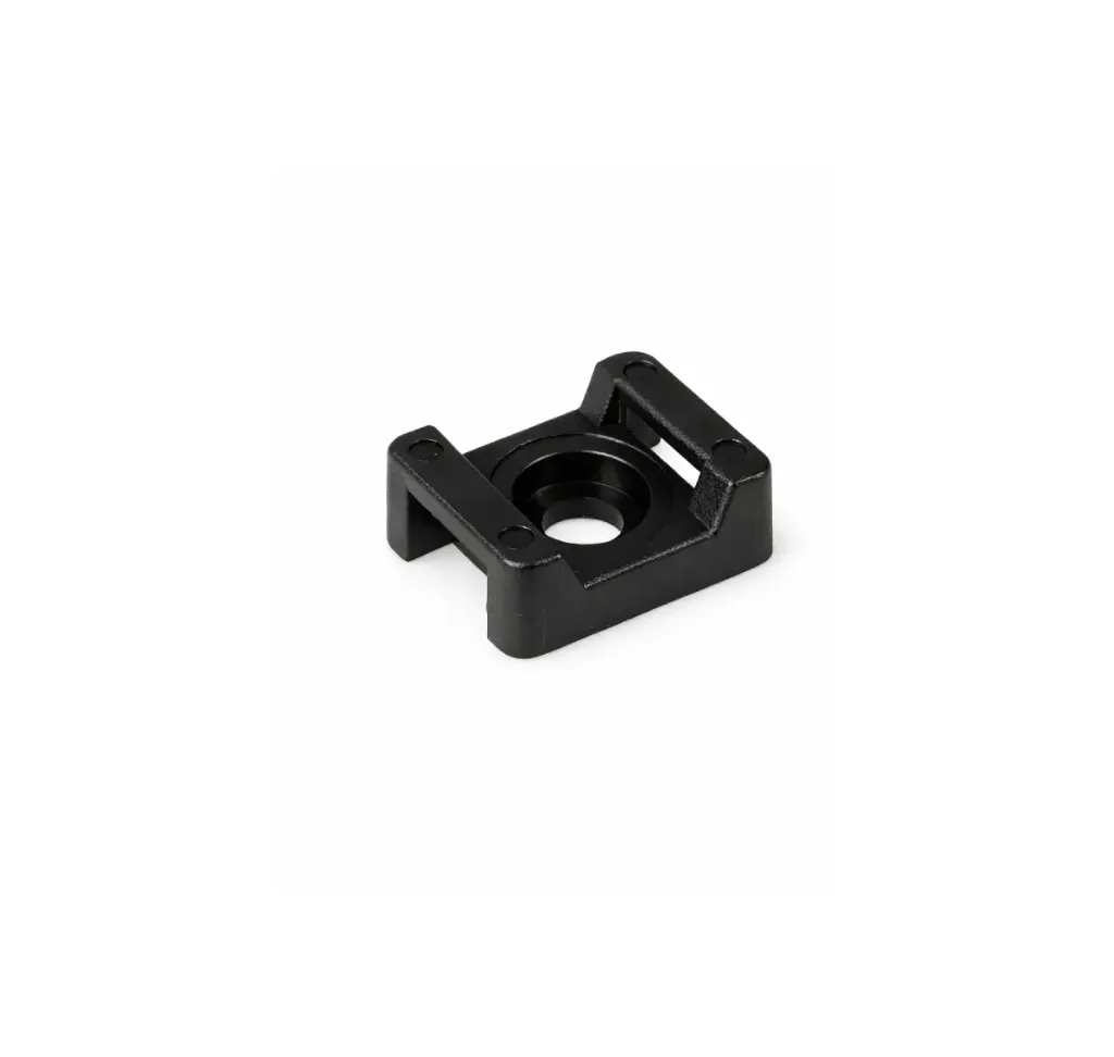 [CTC-M41318-BLA] Cable Tie Saddle Mounts - Screw-Fix Cradles (Black, M4 12.7mm (Pack of 100 Pcs))