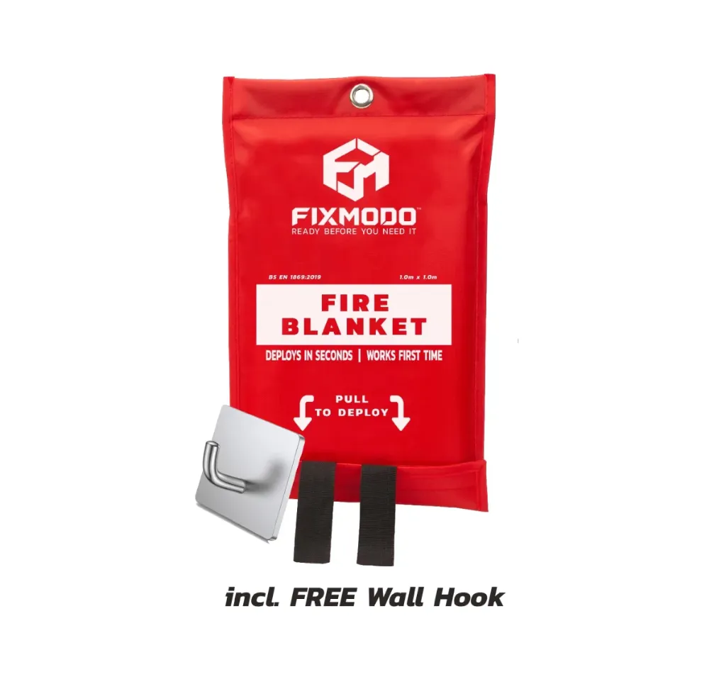 FM SET 1 × 1 m Fire Blanket + Wall Hook