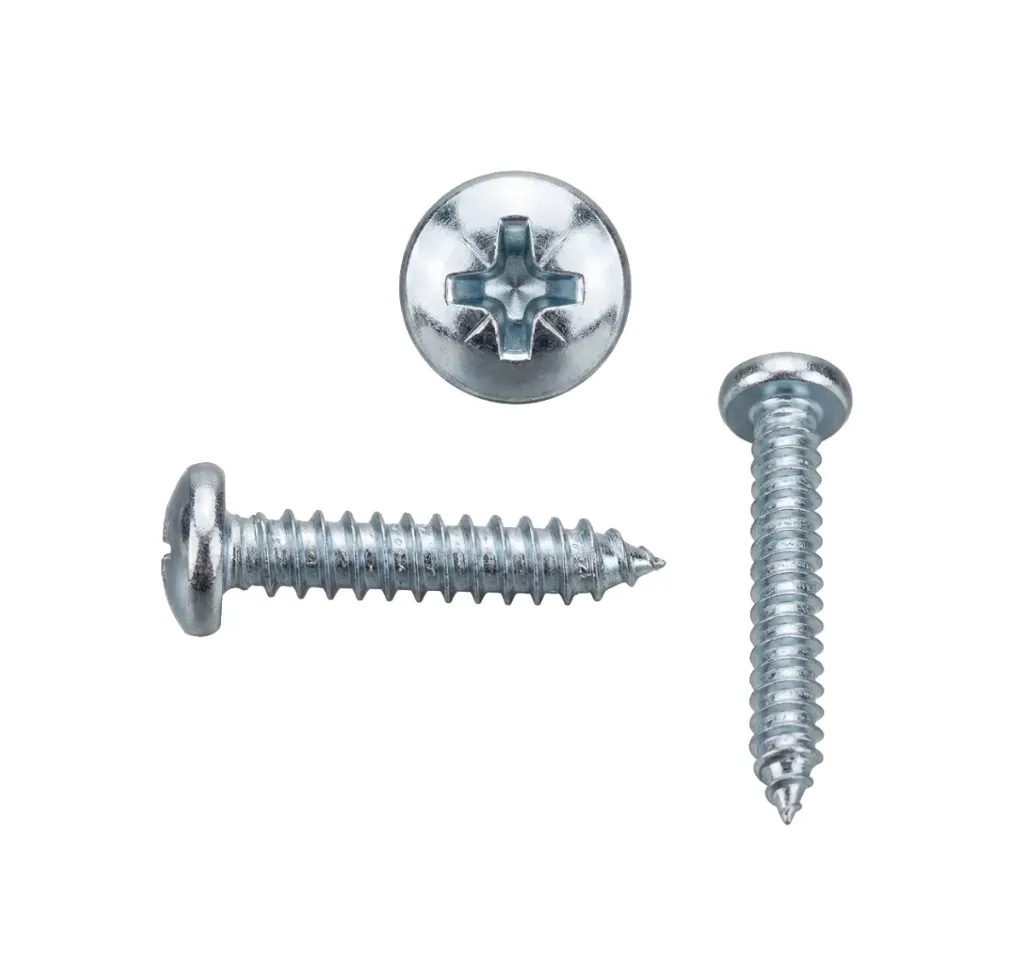 [STPZ-612-3513] Pozi Pan Head Self-Tapping Screws: Carbon Steel with BZP - DIN 7981 (No. 6 x 1/2″ (3.5 x 13mm) (Pack of 100))
