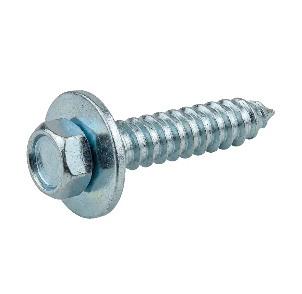 [AC-HEX-10-034] Heavy-Duty Hex Head Self-Tappers - Acme Thread - Bright Zinc Plated (No. 10 x 3/4" (19mm) H8/W15 (Pack of 100))