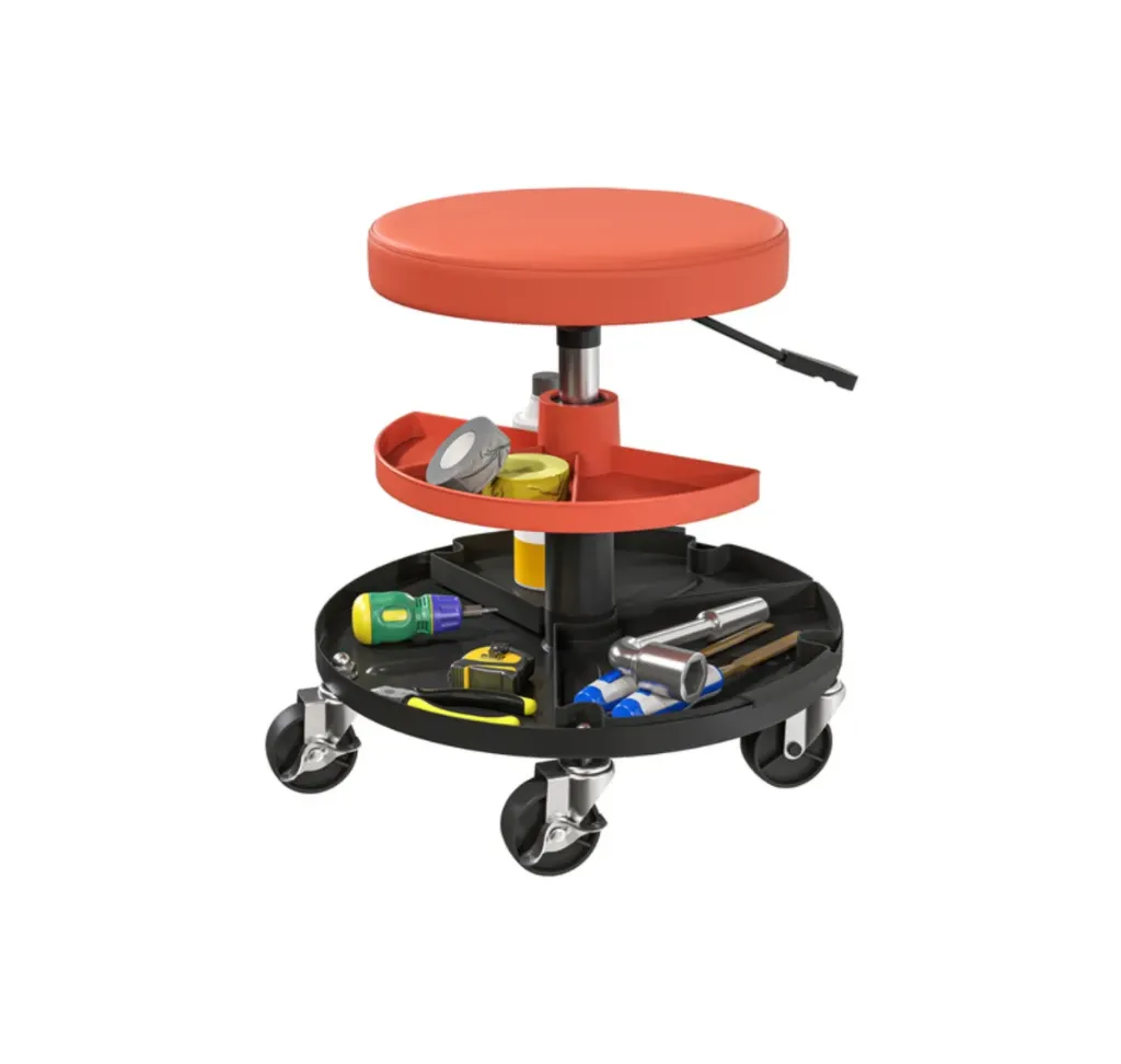 [AVWCORE-MRS-135Y] Pneumatic Adjustable Mechanic Roller Seat - 135kg Heavy-Duty Stool (Yellow)